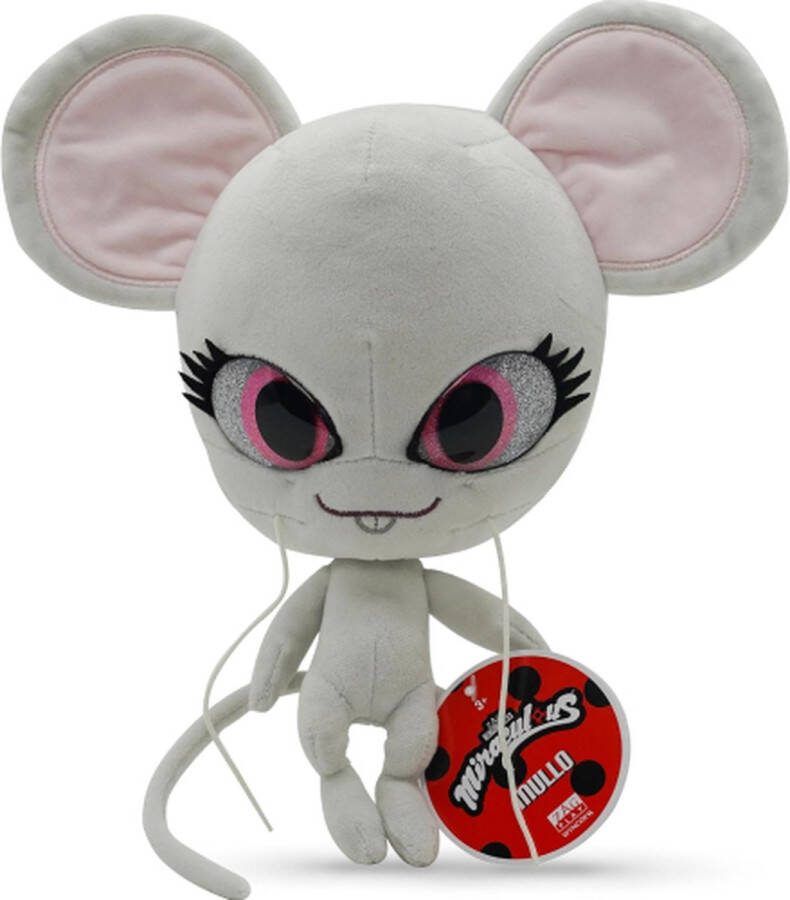 Miraculous Ladybug Mullo Pluche Knuffel 25 cm {Bekend van de film Miraculous: Ladybug & Cat Noir Tikki Plagg Nooroo Barkk Fluff Mullo Speelgoed Knuffeldier Knuffelpop voor kinderen jongens meisjes}