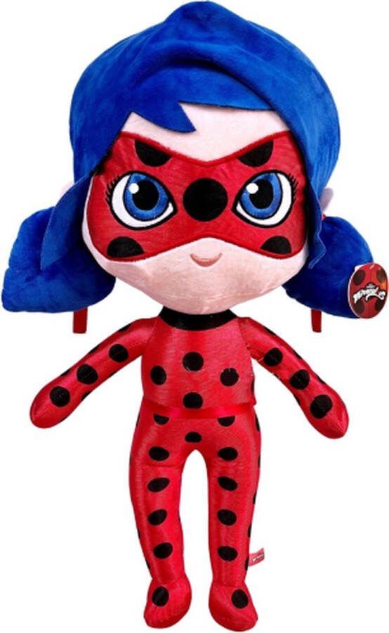 Miraculous Ladybug Pluche Knuffel XXL 100 cm {Bekend van de film Miraculous: Ladybug & Cat Noir Tikki Plagg Nooroo XL Speelgoed Knuffeldier Knuffelpop voor kinderen jongens meisjes Extra Groot Grote Knuffels}