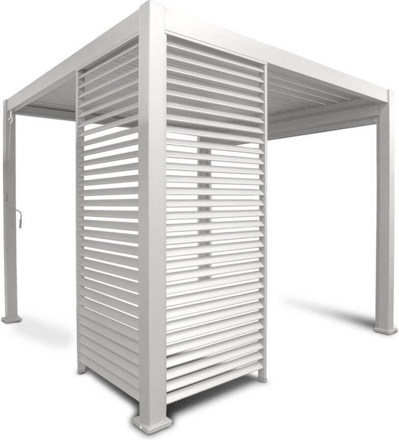 Mirador Novum Louvre Shutter Paneel 3 6M voor terrasoverkapping 113 5 x 238.25 cm Wit Aluminium Biedt meer privacy en schaduw onder uw overkapping