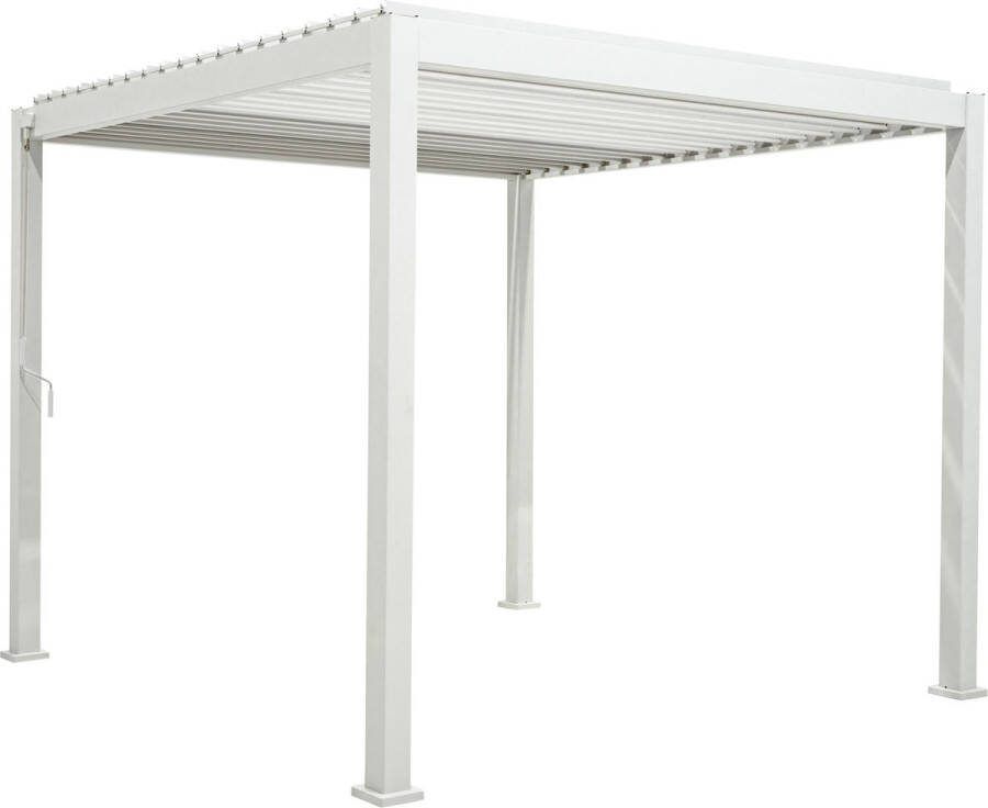Mirador NOVUM BASIC Overkapping 300 x 300 cm Wit Weerbestendig en Luxe uitstraling Vrijstaande Aluminium Terrasoverkapping Perfect te gebruiken als Tuinprieel Carport Veranda Pergola