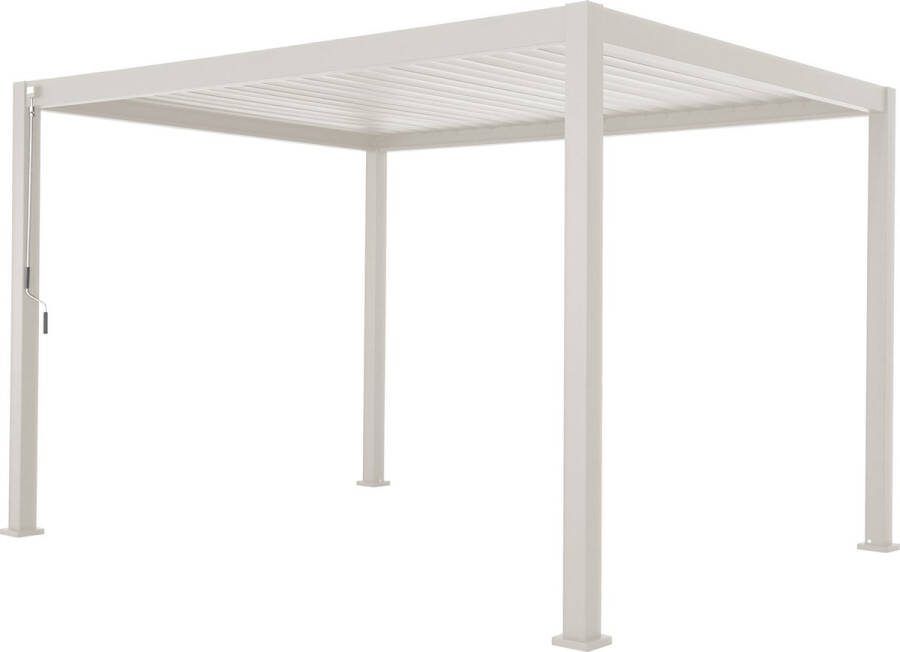 Mirador NOVUM DELUXE Overkapping 300 x 400 cm Wit Weerbestendig en Luxe uitstraling Vrijstaande Aluminium Terrasoverkapping Perfect te gebruiken als Tuinprieel Carport Veranda Pergola