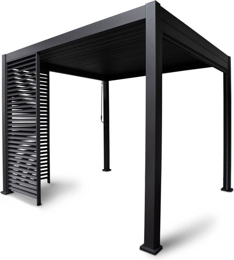 Mirador Louvre Shutter Paneel 3M voor terrasoverkapping 93 x 238.25 cm Antraciet Aluminium Biedt meer privacy en schaduw onder uw overkapping
