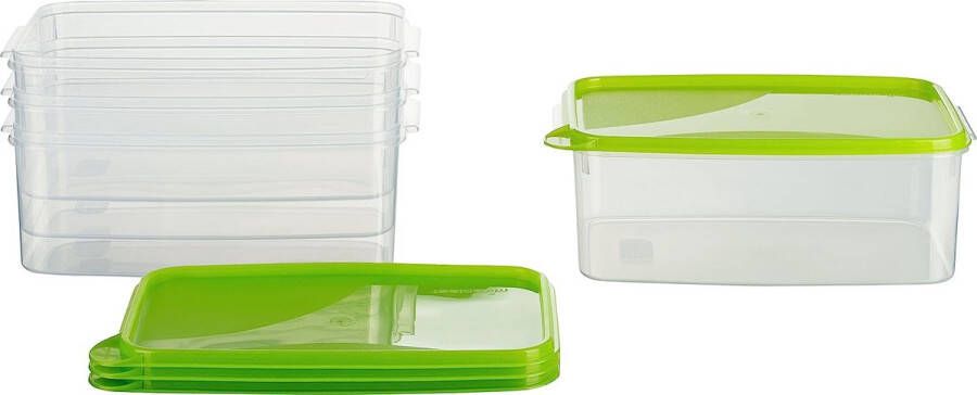 MiraHome Verse vrieskist 2.5 l rechthoekig 23x15x9cm Set van 4 groen Oostenrijk kwaliteit