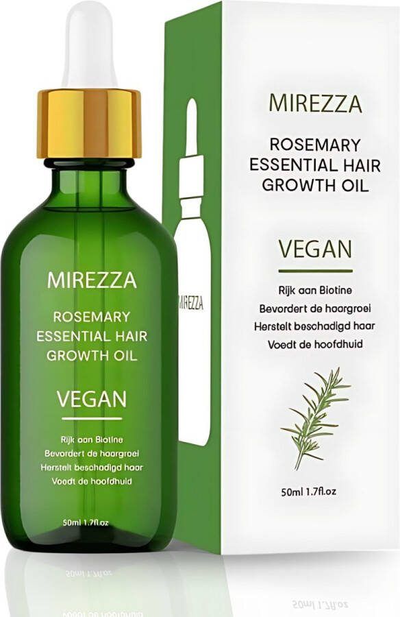 Mirezza Rozemarijn haarolie Rozemarijn olie Sterke haarolie tegen haaruitval en voor sterke haargroei met biotine & natuurlijke oliën Rosemary oil Hair growth oil Haargroei serum