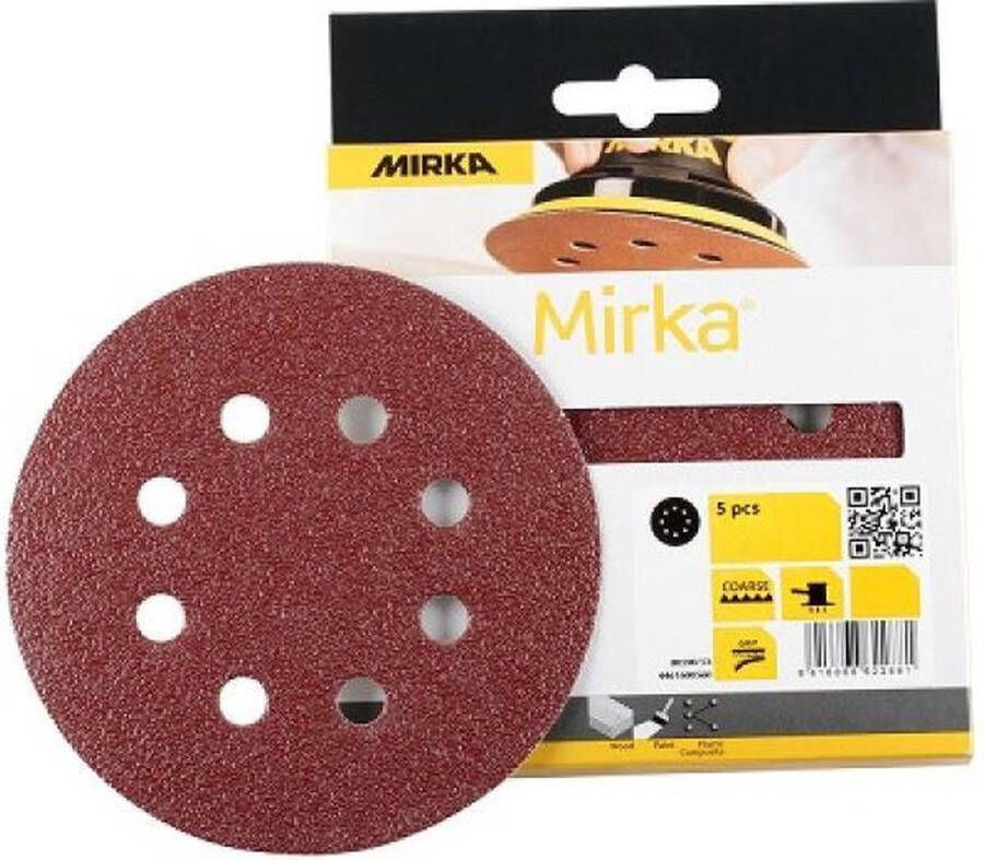 Mirka Schuurschijf excentrische schuurmachine rond 115 mm klittenband 25 stuks korrel P120