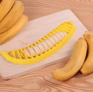 Miro Ecommerce Banaansnijder – Bananen splitter – keukengereedschap – Fruit snijder – Fruit Cutter– Geel