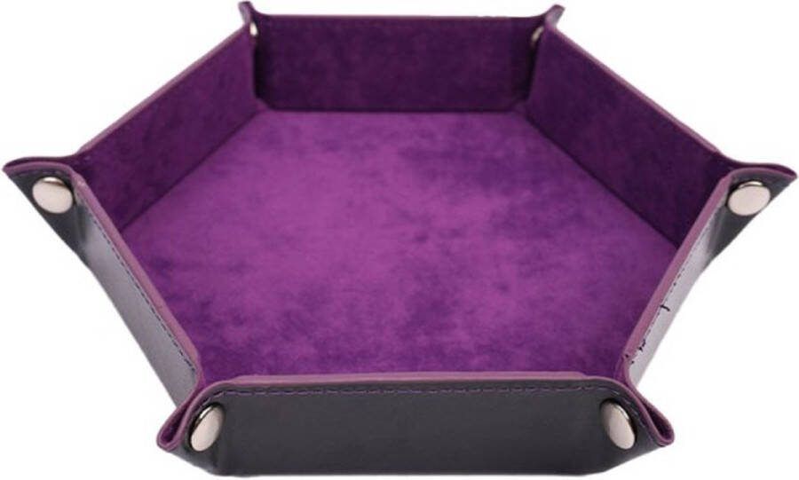 Miro Ecommerce Dobbelsteenbak zes hoekig dice tray dobbelbeker yathzee dobbelbak paars