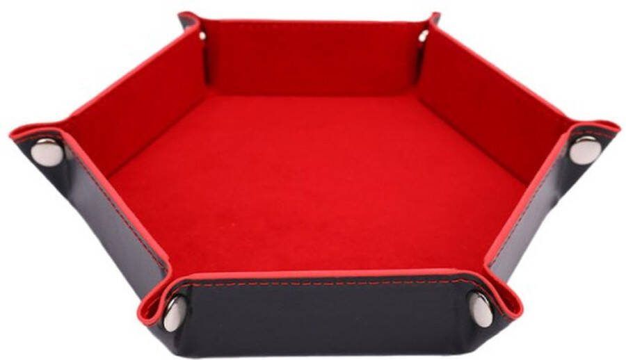 Miro Ecommerce Dobbelsteenbak zes hoekig dice tray dobbelbeker yathzee dobbelbak rood