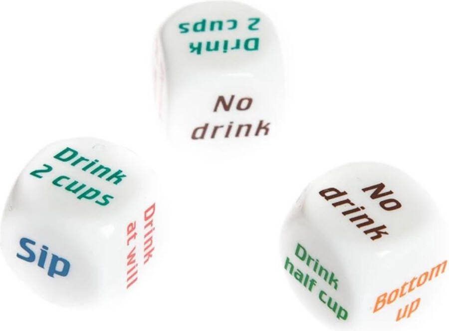 Miro Ecommerce Dobbelstenen Feestartikelen Drinkspelletje Party game Drinking game 3 stuks