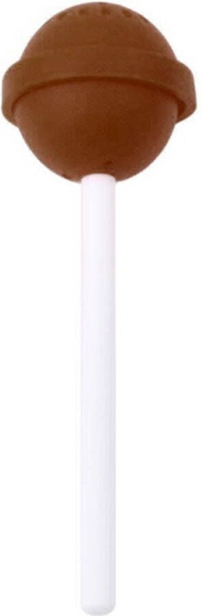 Miro Ecommerce Lolly theezeef voor losse thee ei theefilter- thee zeef Bruin