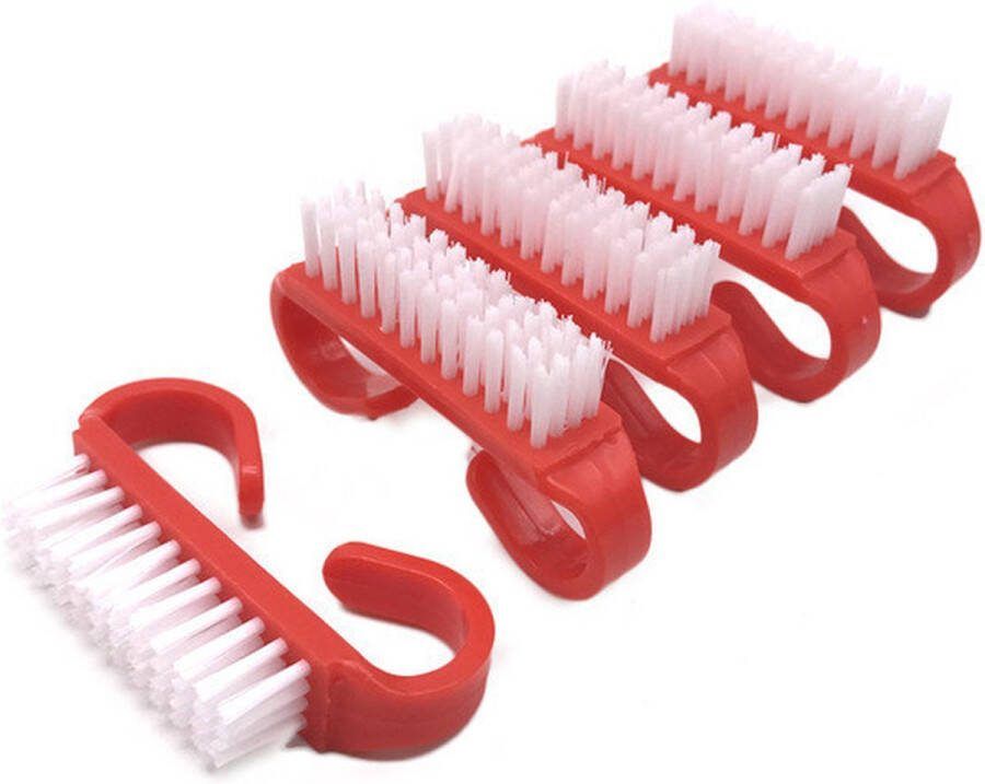 Miro Ecommerce Nagelborstel kunststof Set van 3 Rood