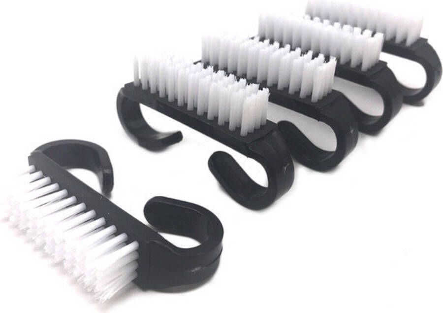 Miro Ecommerce Nagelborstel kunststof Set van 3 Zwart