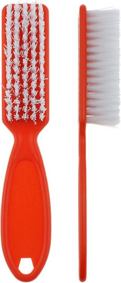 Miro Ecommerce Nagelborstel met steel nagelborstel kunststof Set van 2 Oranje