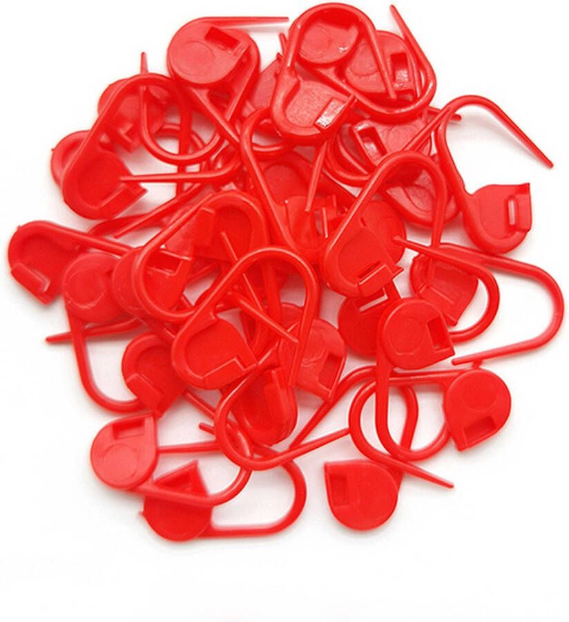 Miro Ecommerce Plastic veiligheidsspelden 50 stuks veiligheidsspelden klein Rood