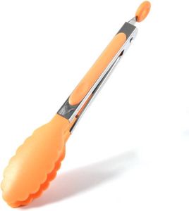 Miro Ecommerce Siliconen BBQ Tang Keuken Tang Serveertang 20 cm oranje