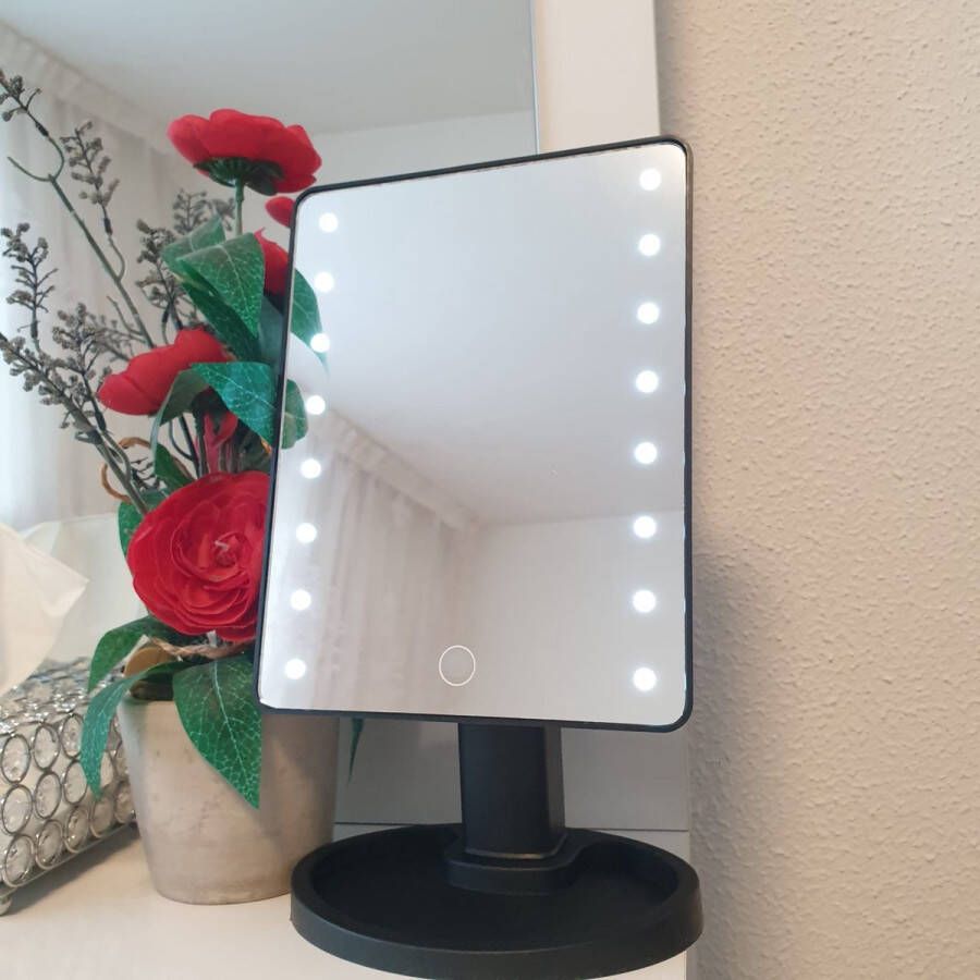 Miror With Led Make-up spiegel met LED-verlichting Ca. 16.9 x 11.9 x 28.5 cm