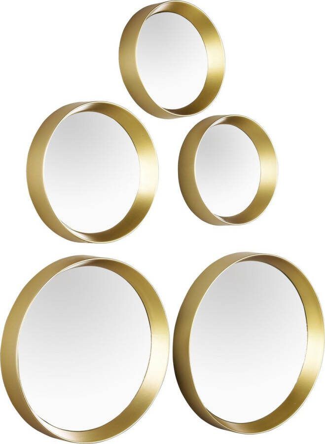MIRRORS AND MORE Sierspiegel VIVIEN Wandspiegel rond (set 5 stuks)