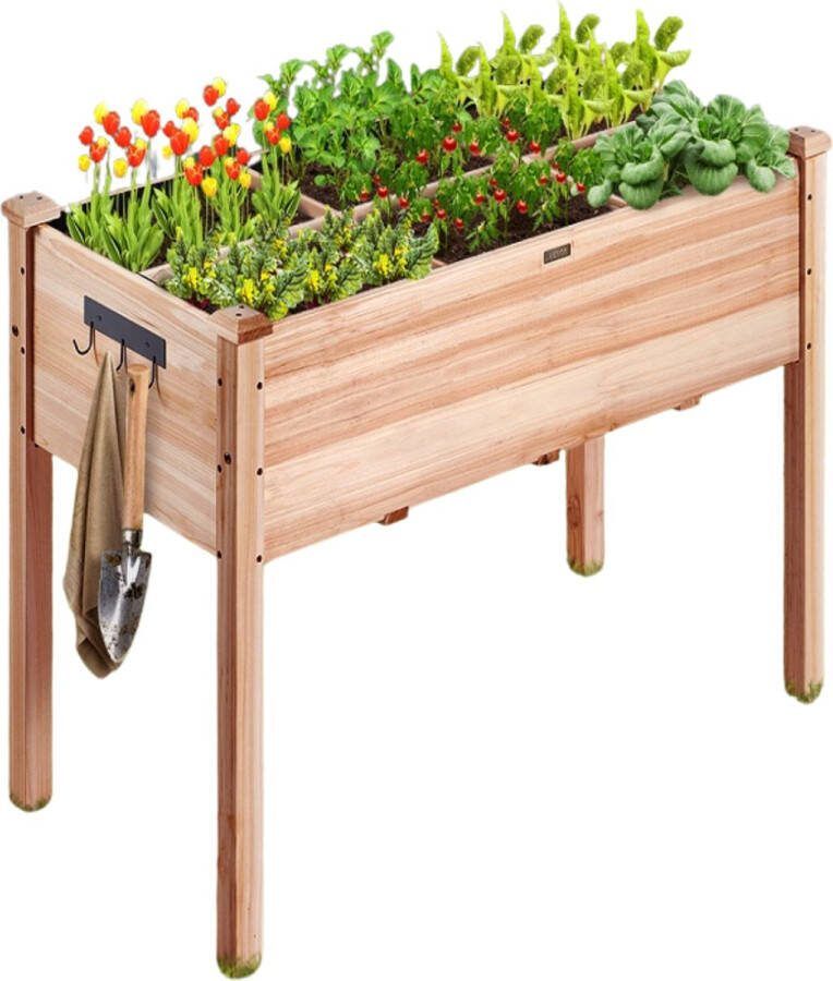 MiShar Houten Plantenbak- Kweekbak Plantenbak Op Poten Bloembak Plantenbak Voor Balkon Plantenbak Voor Tuin Verhoogde Plantenbak Hout