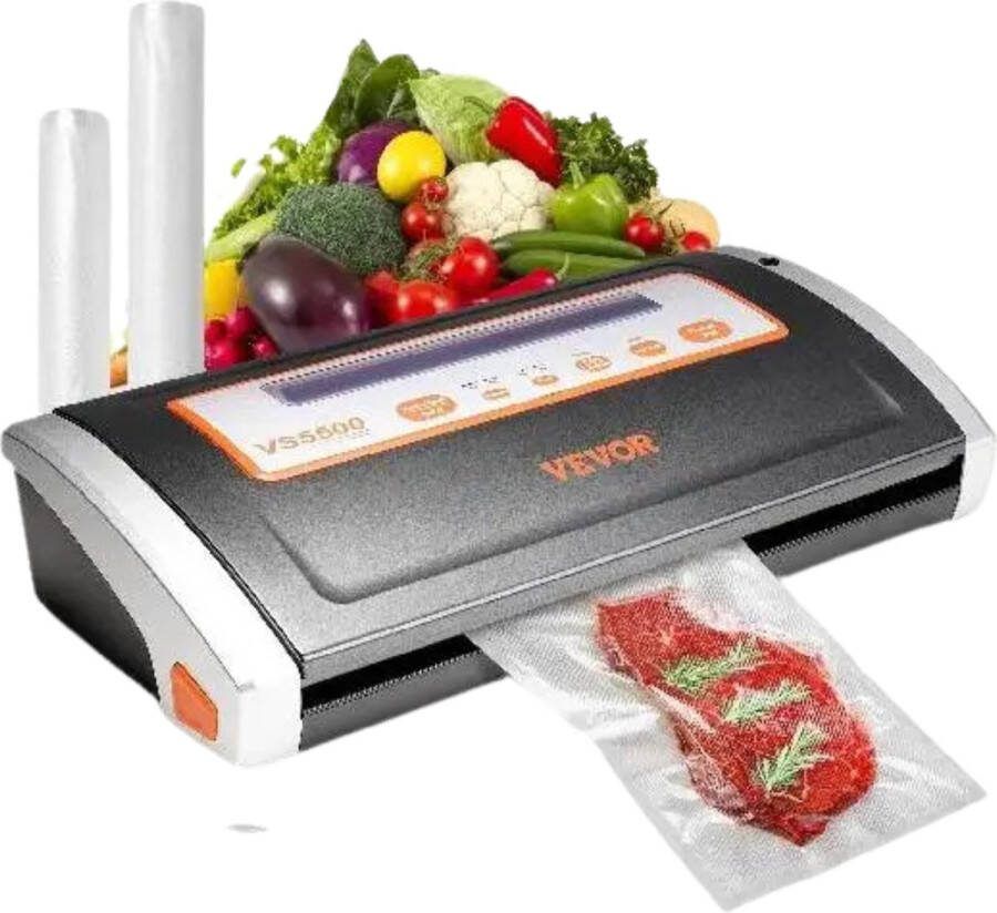 MiShar Vacuum Sealer Verpakkingsmachine 130W 80 KPA Vacuumsealer Machine Luchtdicht Verpakken Vacumeer Machine Sous Vide Verpakkings Machine Vacuum verpakkingsmachine Voedsel Sealer Voedsel Vershouden