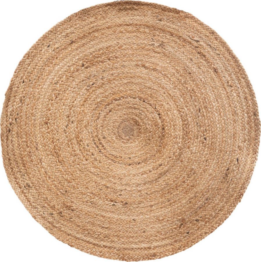 MISOU Vloerkleed Rond Tapijt Binnen Jute Veranda Kleed Wandkleed 80x80cm Beige