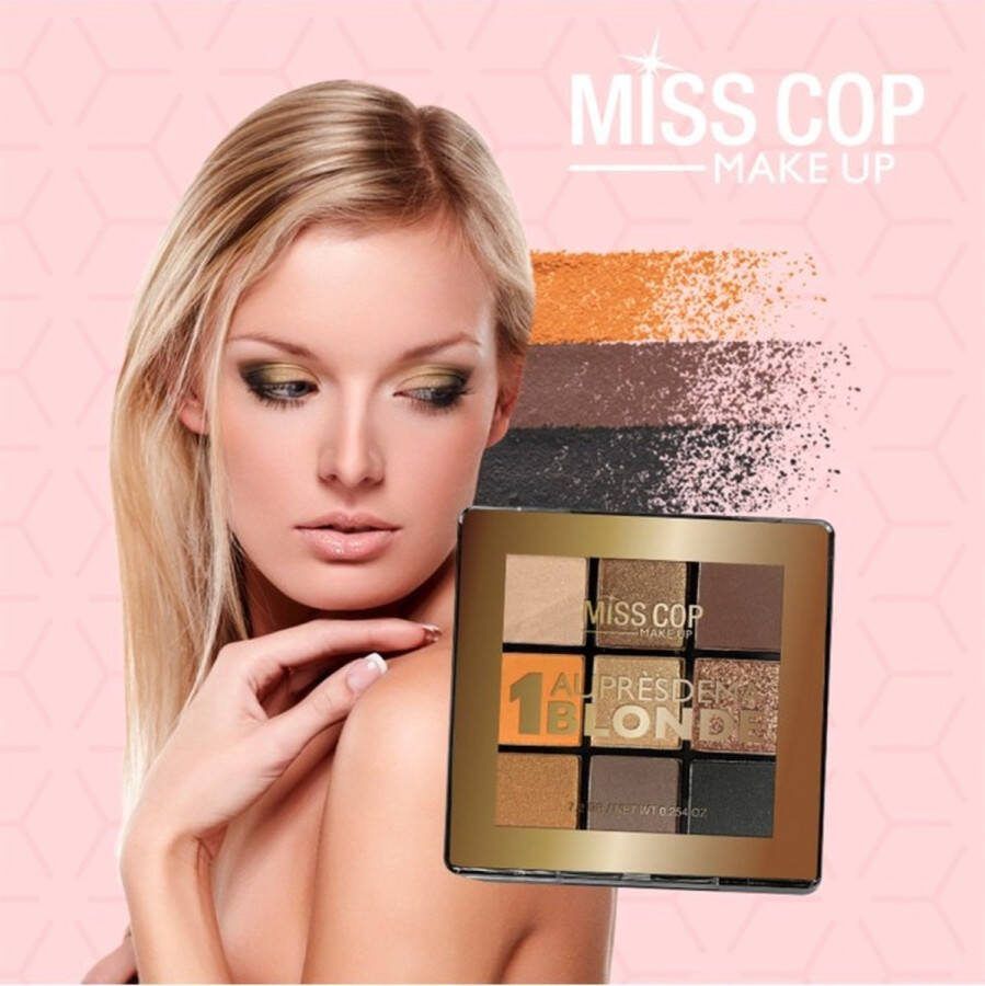 Miss cop VEGAN Oogschaduw KLEURENPALET N° 01 BLONDE