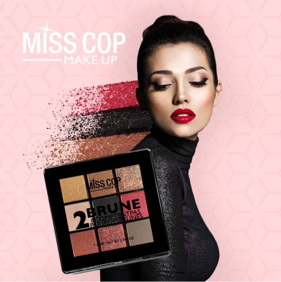 Miss cop VEGAN Oogschaduw KLEURENPALET N° 02 BRUNE