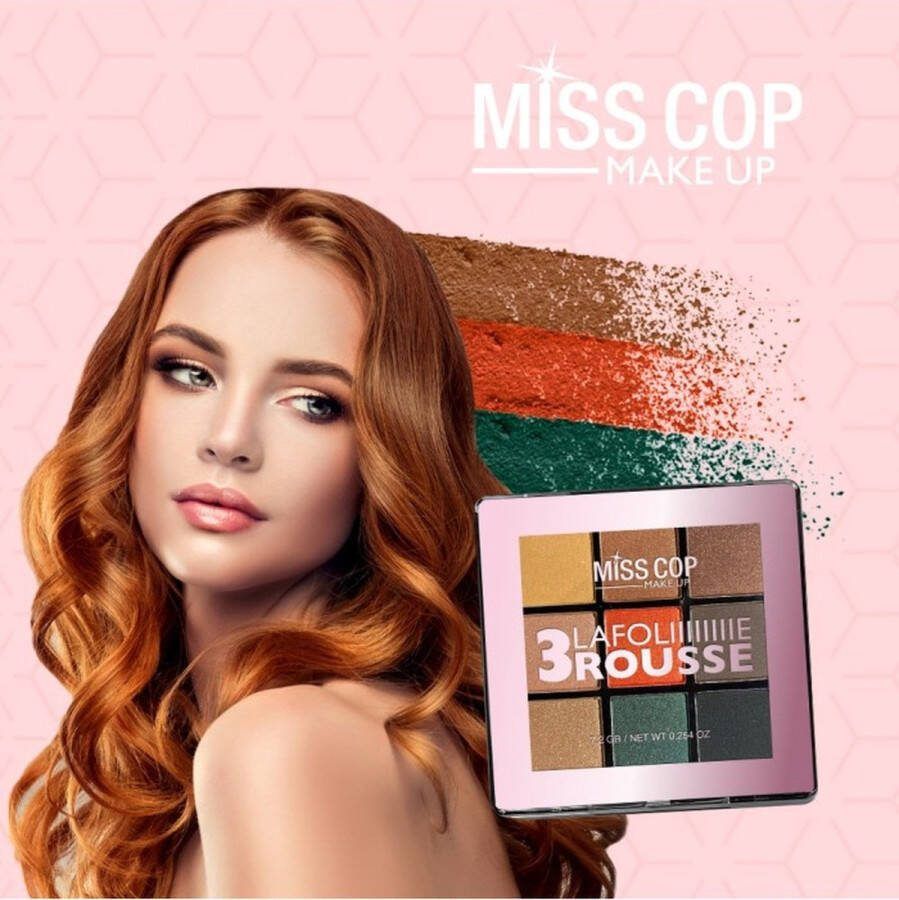 Miss cop VEGAN Oogschaduw KLEURENPALET N° 03 ROUSSE