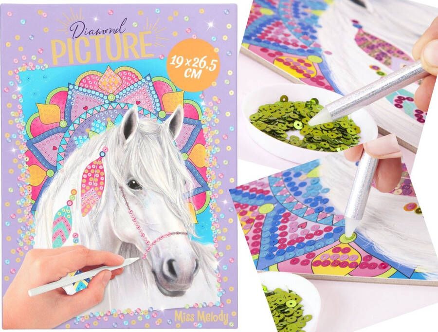 Miss Melody Stickerboek paarden stickeren op nummer- creëer je paarden afbeelding nummer stickers