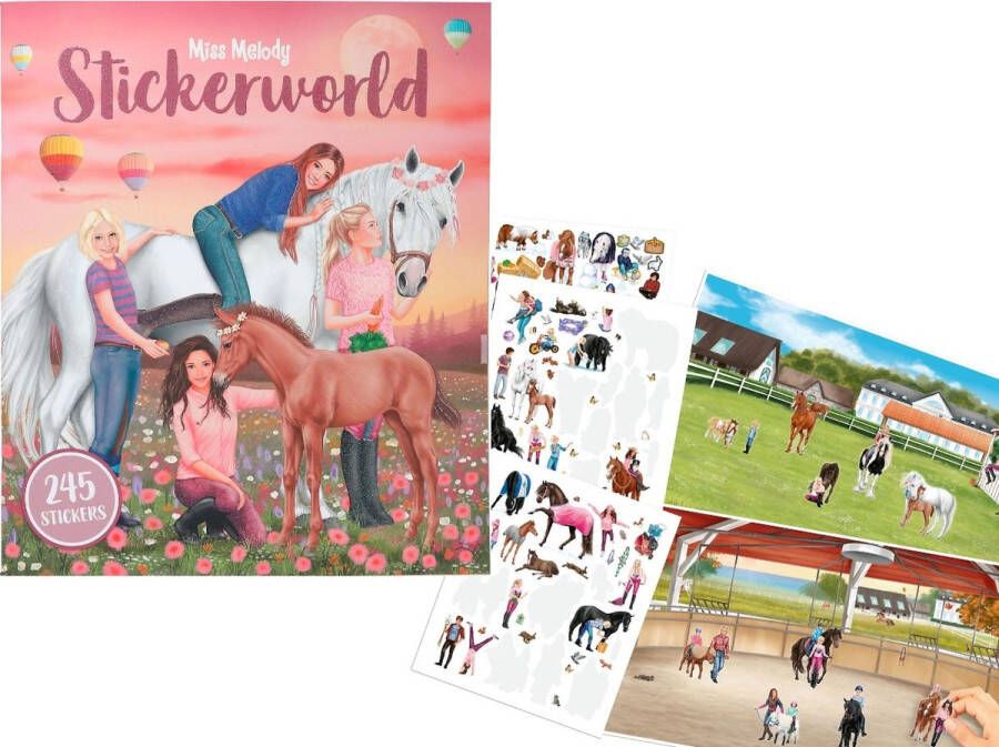 Miss Melody paarden stickerboek Style your Horse World Stickerworld 245 paardenstickers