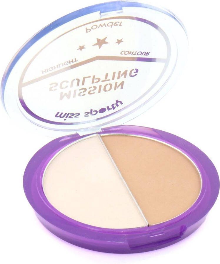 Miss sporty Highlighter Palette Mission Sculpting 001 Mission Blondy