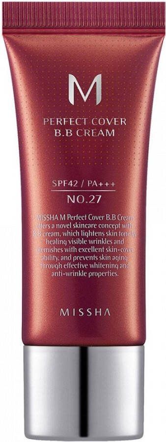 Missha M Perfect Cover BB Cream SPF42 PA++ Multifunctionele BB Cream Nr.27 Honing Beige 20ml