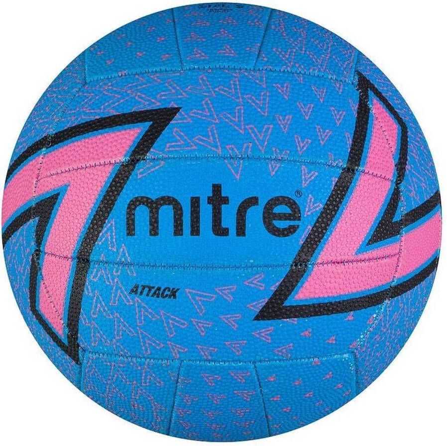 Fan Toys Mitre netbal Attack rubber blauw roze zwart