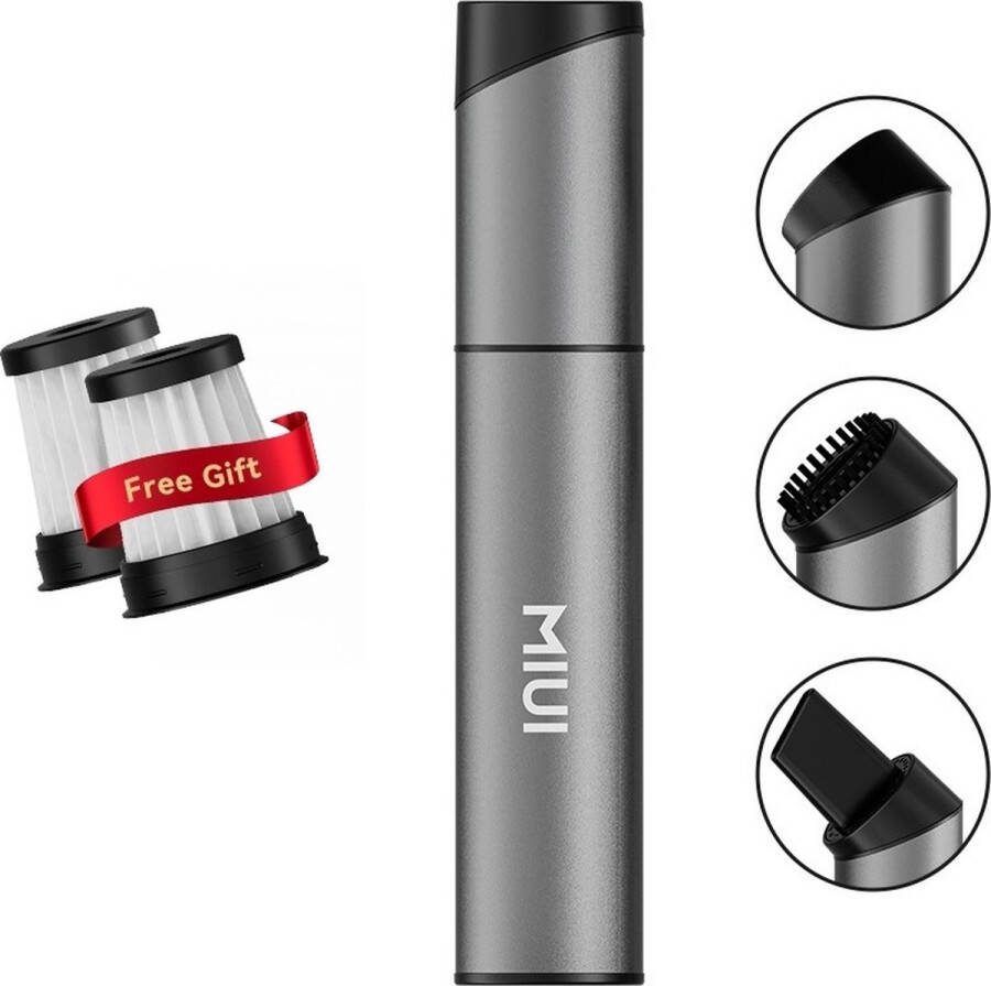 Miui Mini Draagbare Stofzuiger Draadloze Handheld Vacuüm Met 3 Zuigkoppen Gemakkelijk Te Reinigen Voor Desktop Toetsenbord & Auto