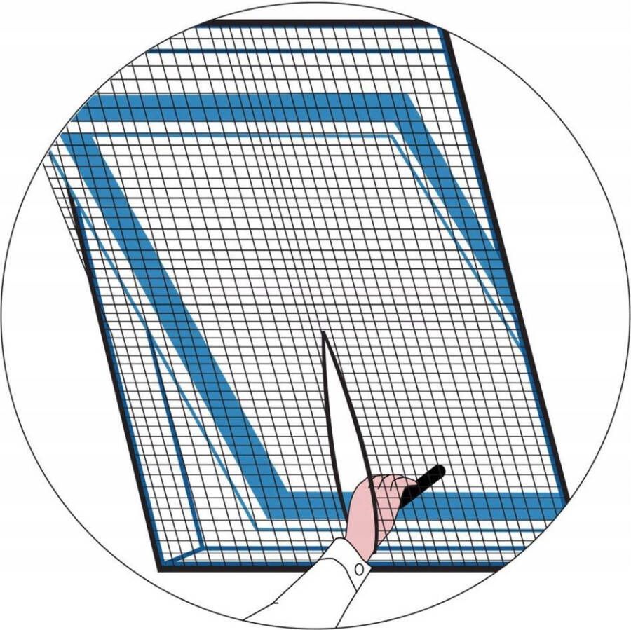 MOZY Hor Zwart Raamhor Vliegengordijn Klittenband 120x140 Hor Draai- en Kiepramen Horrengaas Hor Raam Zolderraam