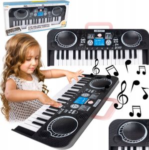 Mivida Keyboard Kinderen met Handvat 37 Toetsen met Adapter Muziekinstrument Elektronisch Keyboard Elektrisch Keyboard Muziek Muzikaal Speelgoedinstrument Piano