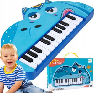Mivida Keyboard Peuters Nijlpaard Blauw 22 toetsen Piano Kleuters Baby 2 Modules Keyboard Kinderen Muziekinstrument Speelgoedinstrument Speelgoed Piano