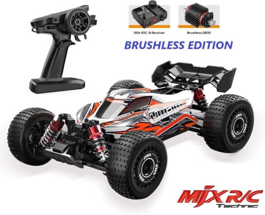 MJX Hyper Go 14209 4WD Brushless Desert Truck Inclusief Extra Set Off Road Banden Radiografisch Bestuurbare Racewagen