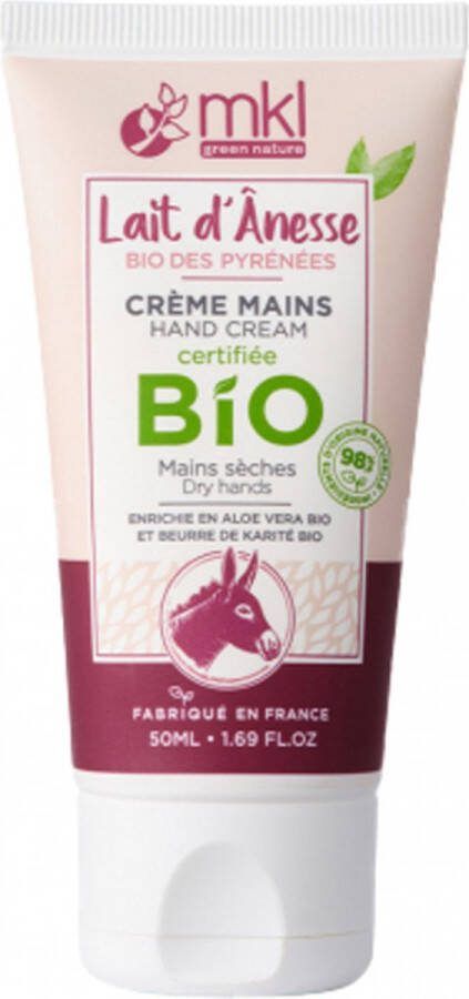 MKL Green Nature Ezelinnenmelk Biologische Handcrème 50 ml