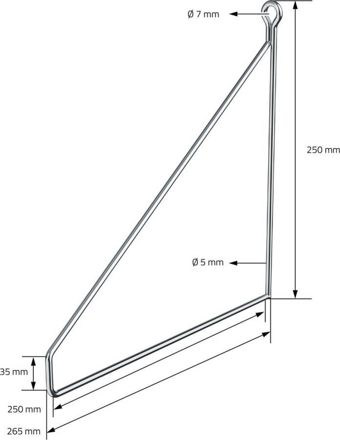 Ml-design 4 stuks plank beugel 250mm zilver metaal driehoekige plank beugels drijvende plank beugel draad muurbeugel plank ondersteuning voor wandmontage wand plank beugel opknoping plank