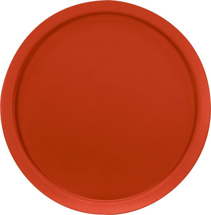 Ml-design Bijzettafel rond Ø43xH52 cm van metaal rood salontafel met afneembaar dienblad inklapbaar stabiel woonkamertafel salontafel nachtkastje tuintafel voor drankjes & snacks