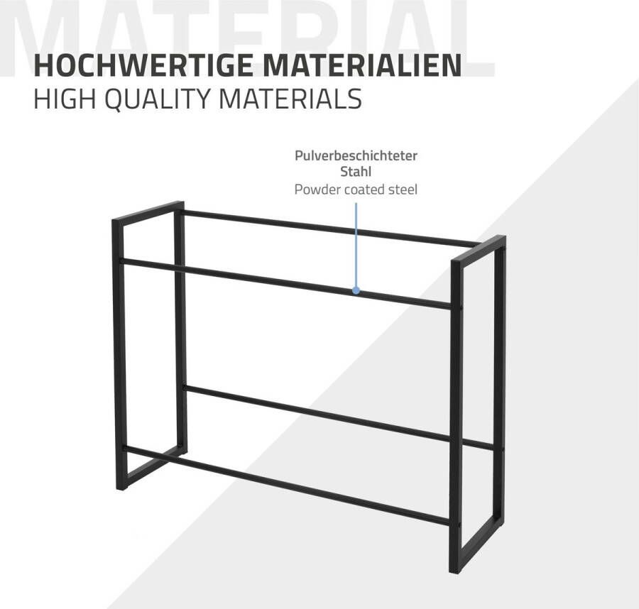 ML-Design Drankenkrattenrek 6-8 Kratten 104x32x82 5 Cm Metaal Vrijstaand