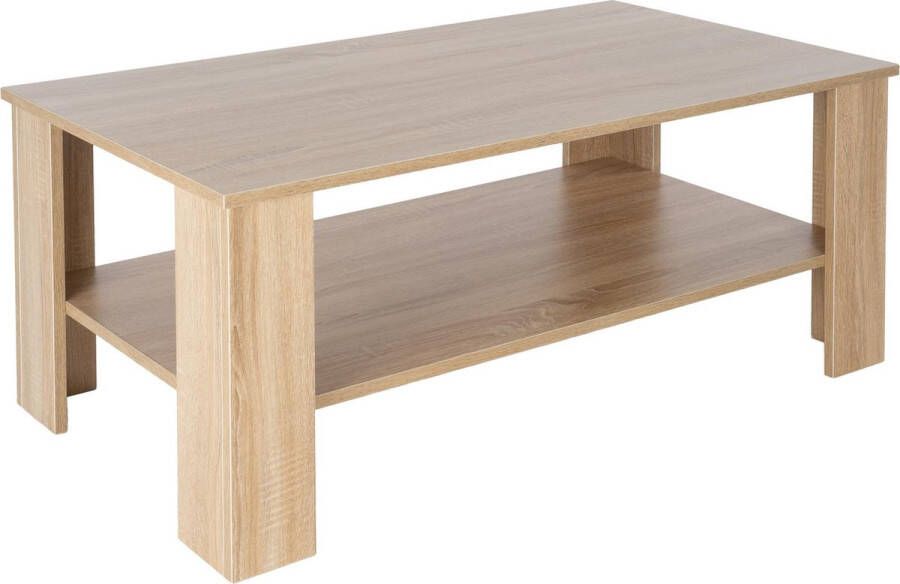 Ml-design Ml Design salontafel Sonoma eik 100x43x57 cm gemaakt van spaanplaat en hout optiek met melamine coating