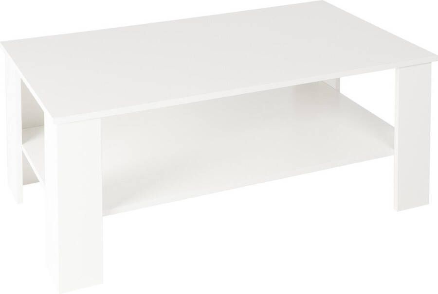 Ml-design ML Design salontafel wit 100x43x57 cm gemaakt van spaanplaat met melamine coating