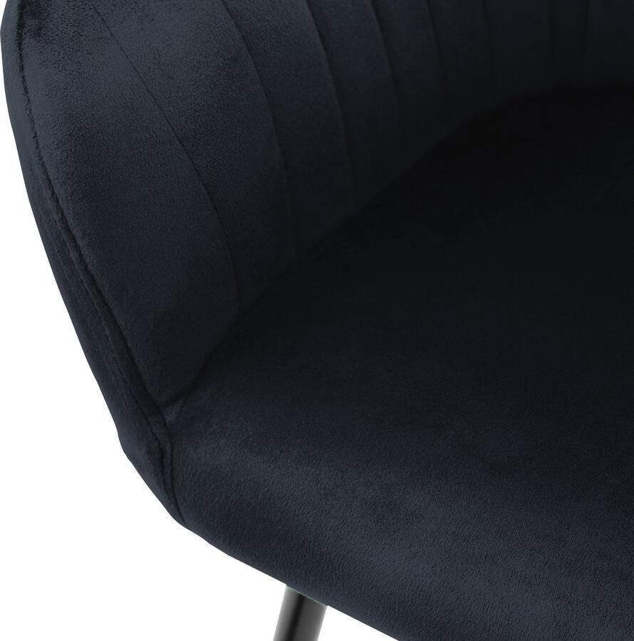 Ml-design set van 4 eetkamerstoelen met rugleuning en armleuningen zwart keukenstoelen met fluwelen bekleding gestoffeerde stoelen met metalen poten ergonomische stoelen voor eettafel woonkamerstoelen eetkamerstoel
