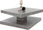 Ml-design Salontafel met 360° draaibaar tafelblad 78x78x36 cm grijs spaanplaat - Thumbnail 3