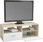 ML-Design TV lowboard wit naturel 95x36x35 cm gemaakt van MDF spaanplaat - Thumbnail 1