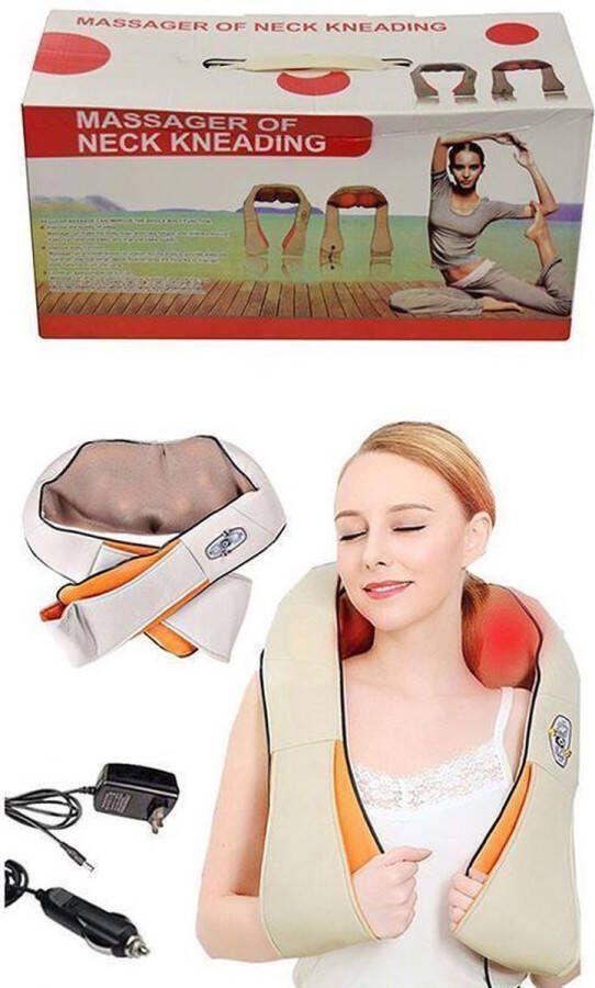 Ml products Nekmassage kussen -Massagekussen Shiatsu Infrarood Massage Kussens voor Nek en Rug Elektrische Verwarming voor Verlichting Spierpijn | Voor Thuis Kantoor of Auto | Nekmassagekussen | Massage apparaat