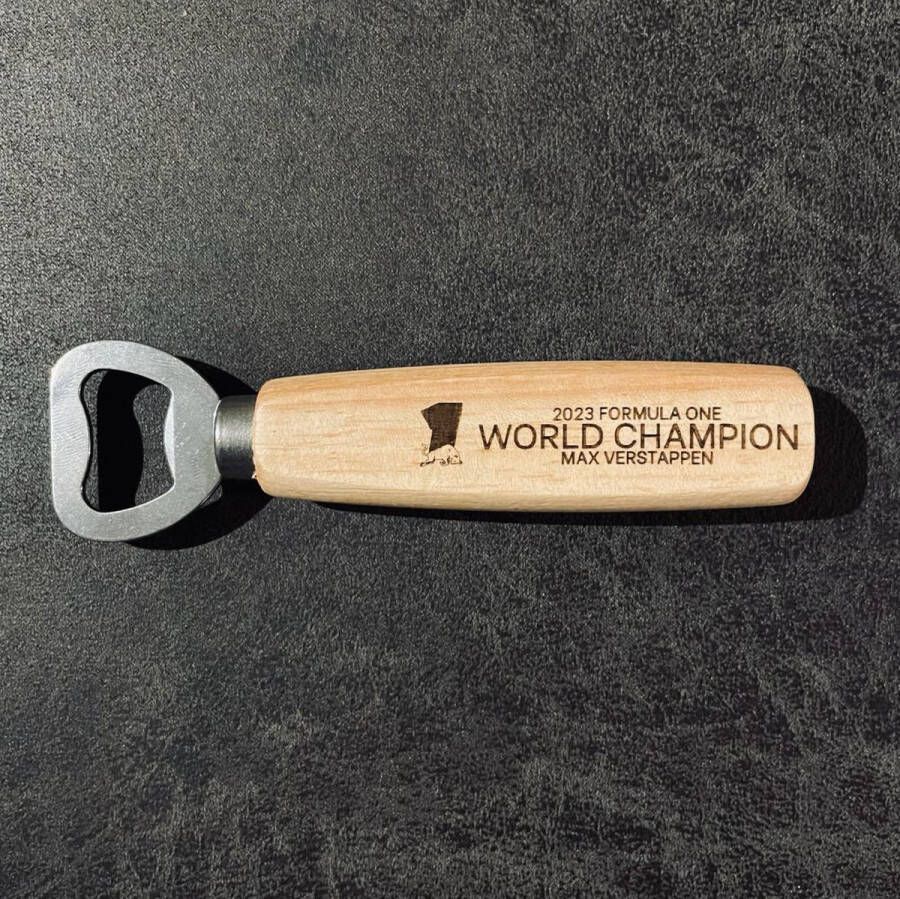 ML95 woodworking Flessenopener World Champion 2023 Max Verstappen