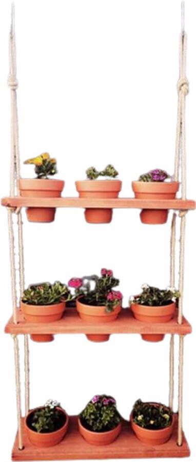 M²Moestuin Verticale moestuin bloemenrek terracotta bloempot