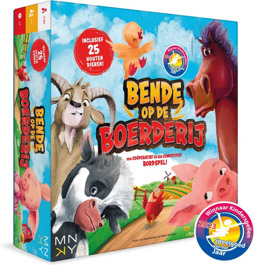 MNKY Entertainment Rebo spel: Bende op de boerderij-bordspel. 3+